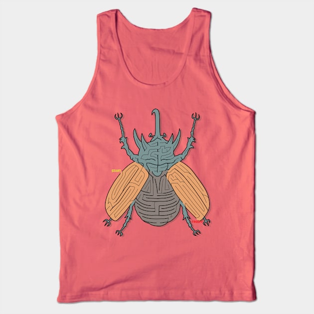 A-Maze-ing Beetle Tank Top by ThirteenthFloor